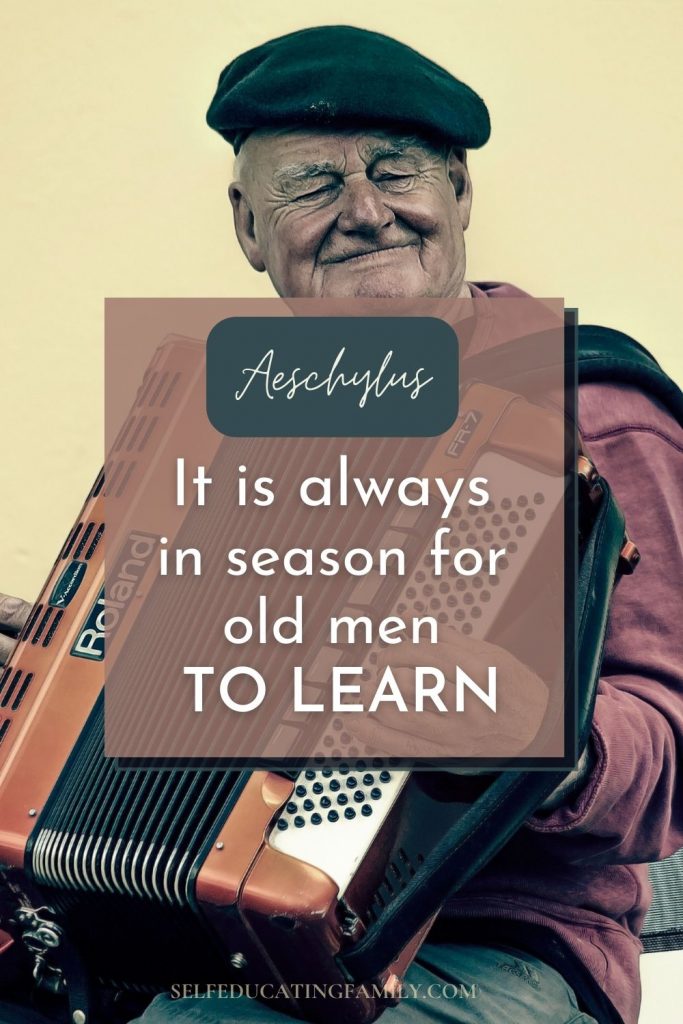 quote Aeschylus learning old