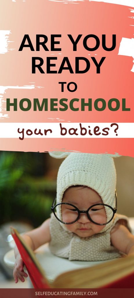 baby reading book "are you ready to homeschool?"