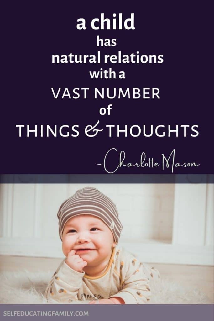 baby thinking with charlotte mason quote