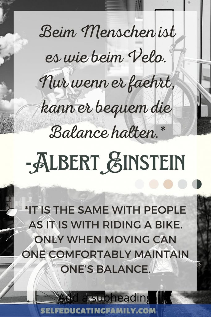 Einstein quote bicycle image