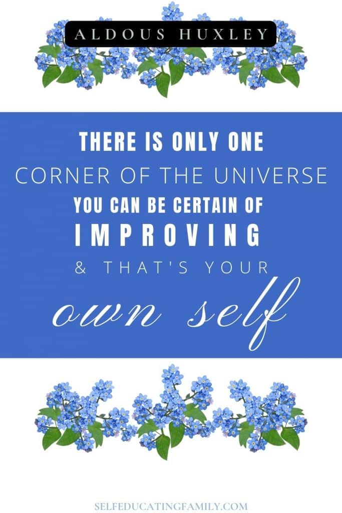 quote huxley improving self