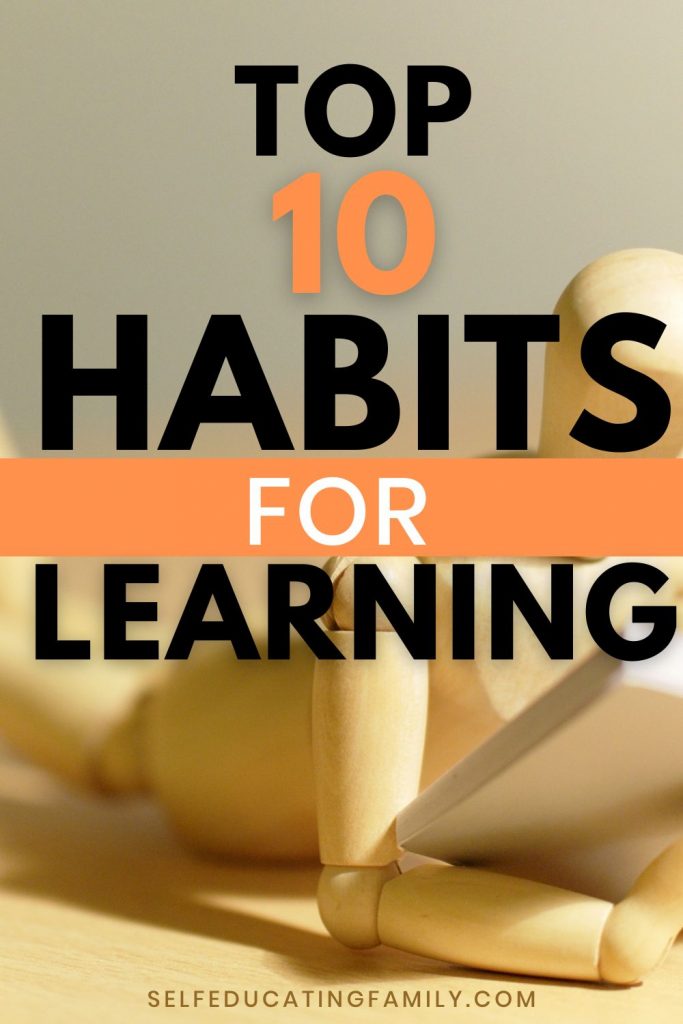 figure studying "top 10 habits for learning"