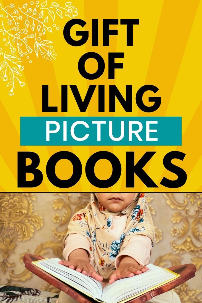 baby looking at living picture books