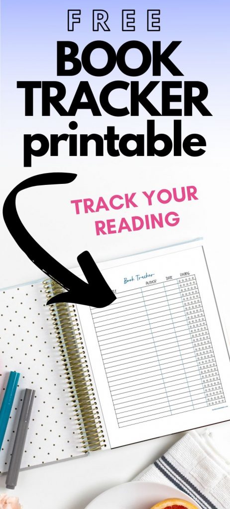pin with book tracker printable