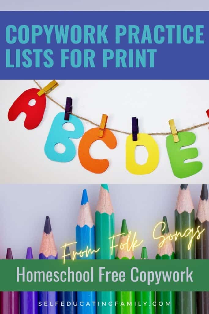 colorful pencils and alphabet letters