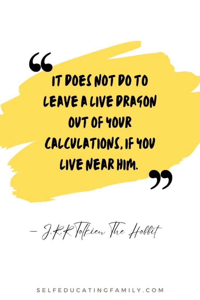 quote on yellow paint blob from JRR Tolkien