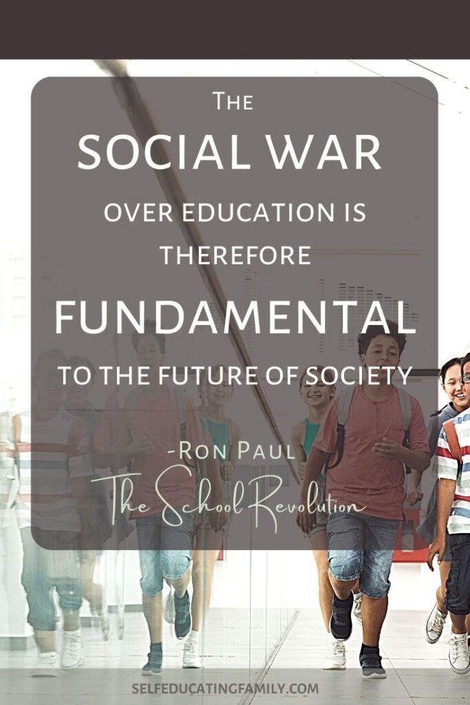 kids in school with quote from ron paul