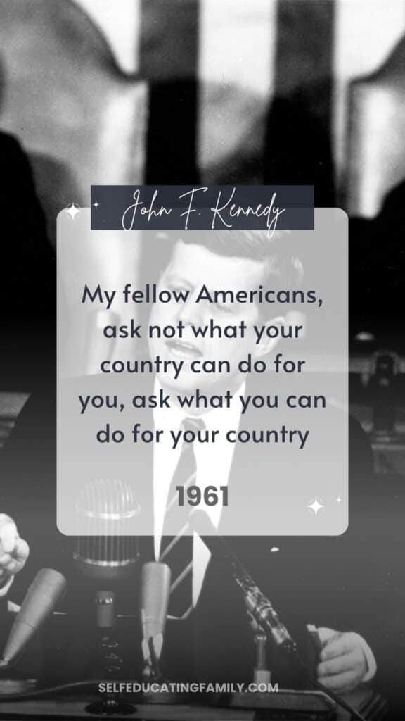 JFK with ask not quote