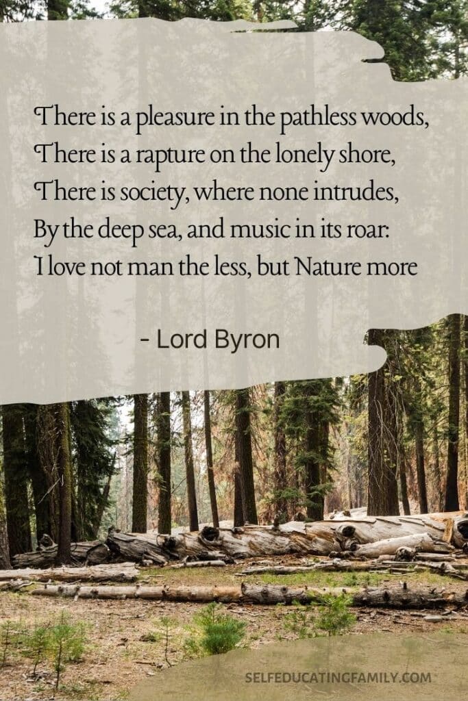 forest with lord byron nature quote