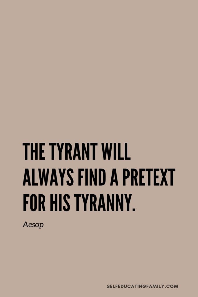 aesop's quote tyrant