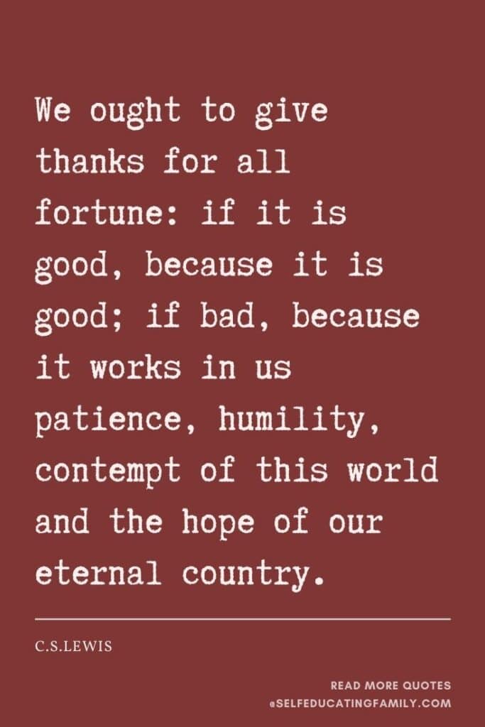 C.S. Lewis quote on brown background