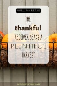 Thanksgiving Copywork with Gratitude | Self Educating Family