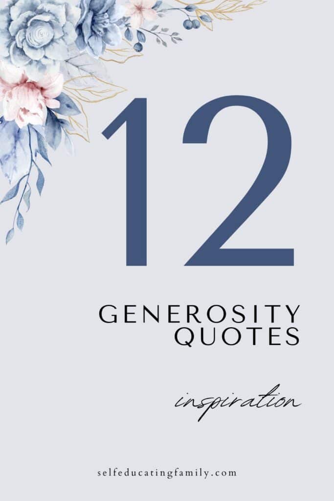 blue flowers with words 12 generosity quotes