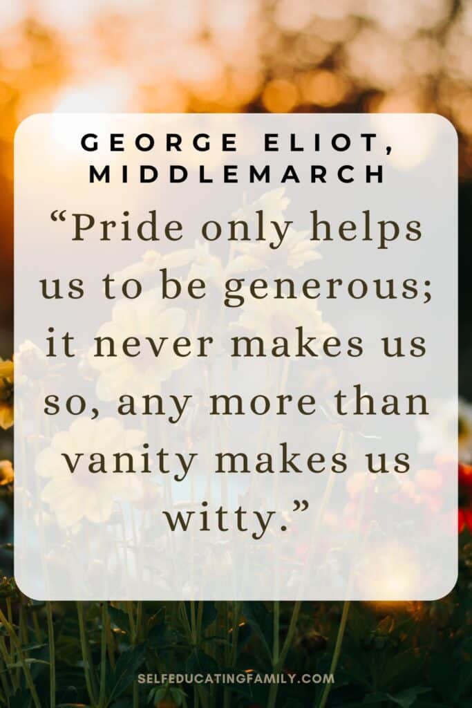 quote on lack of generosity by george eliot