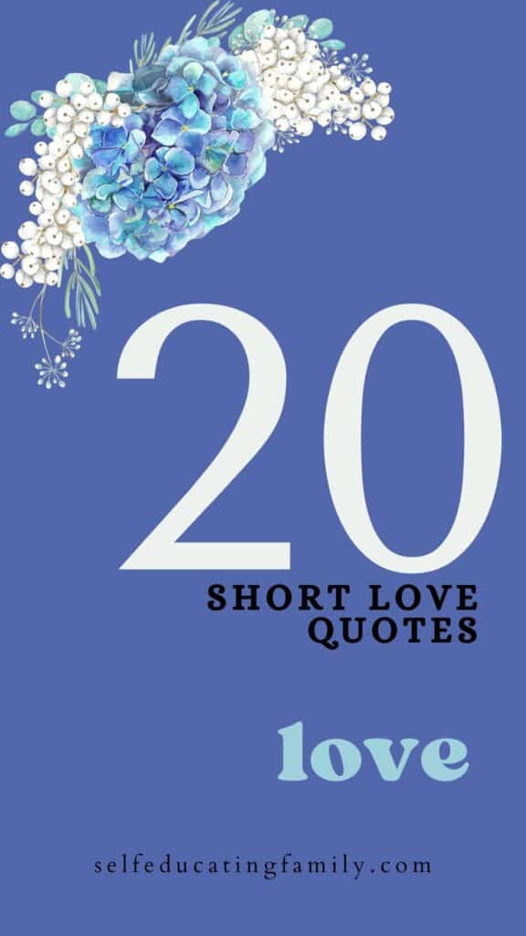 flowers with blue background and words short love quotes