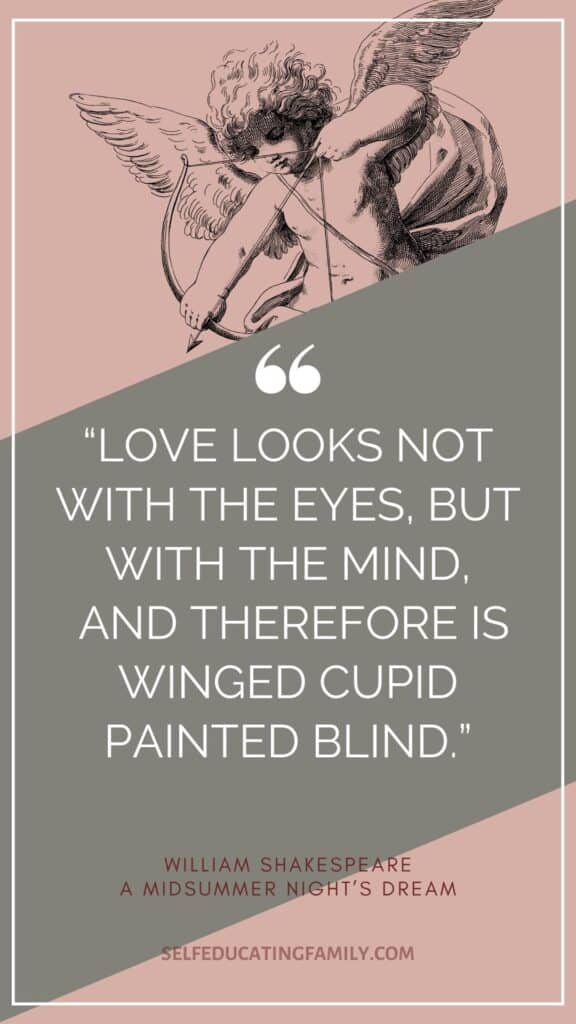 shakespeare quote with cupid