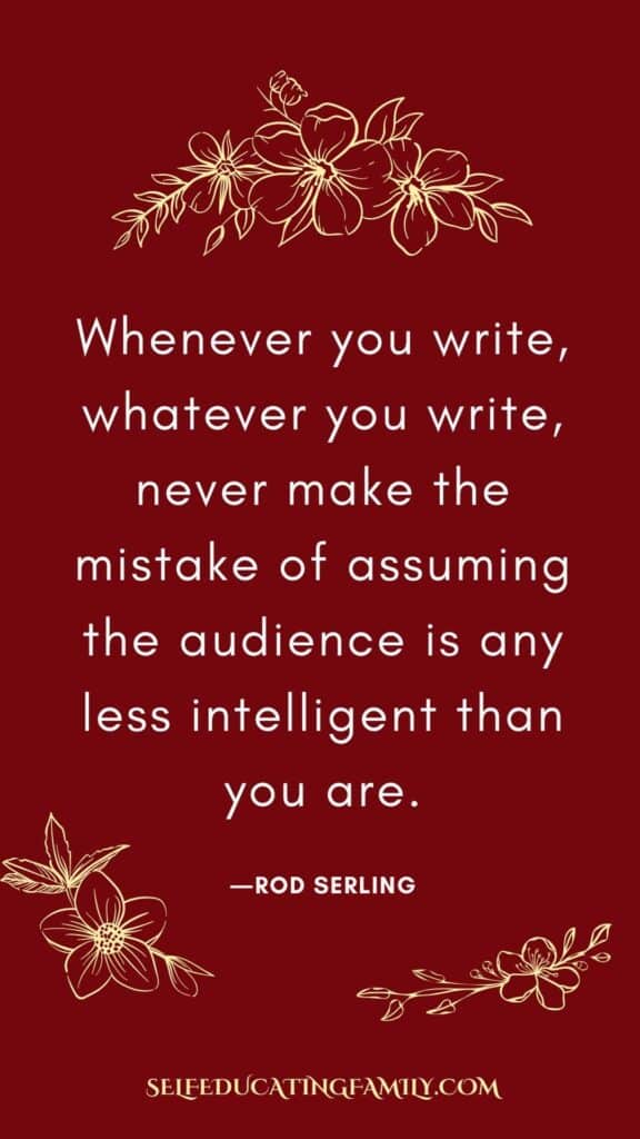 quote on writing