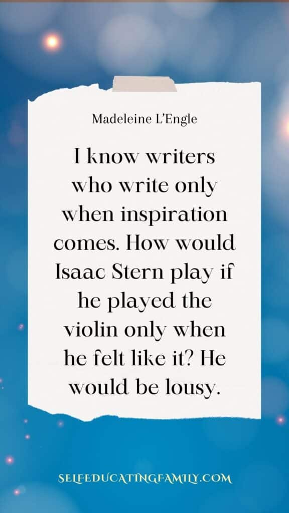 madeleine d'engle quote on writing