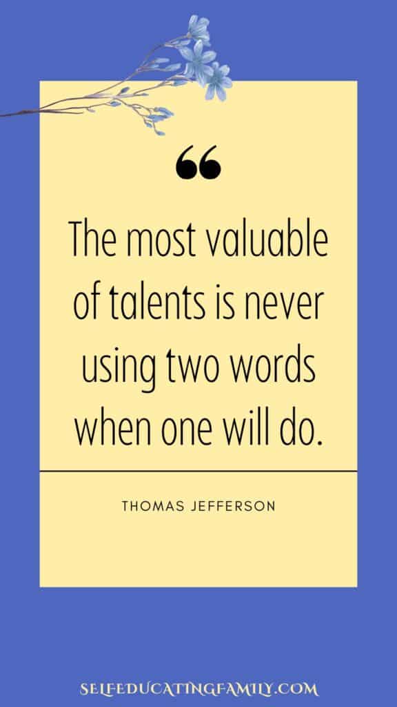 jefferson quote on writing