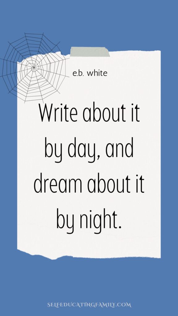 e.b. white quote on writing