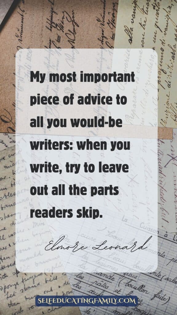 quote on writing by elmore leonard