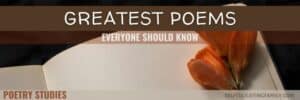 open notebook with flower buds and text overlay Greatest poems