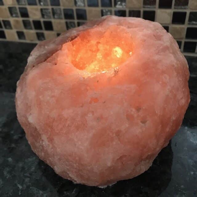 Himalayan salt candle lamp
