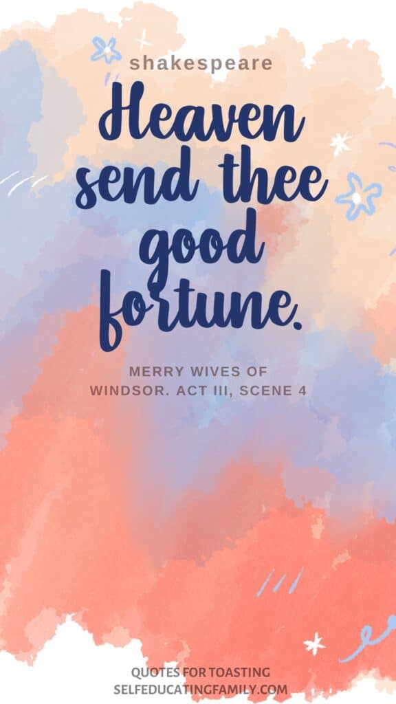 watercolors with Shakespeare quote