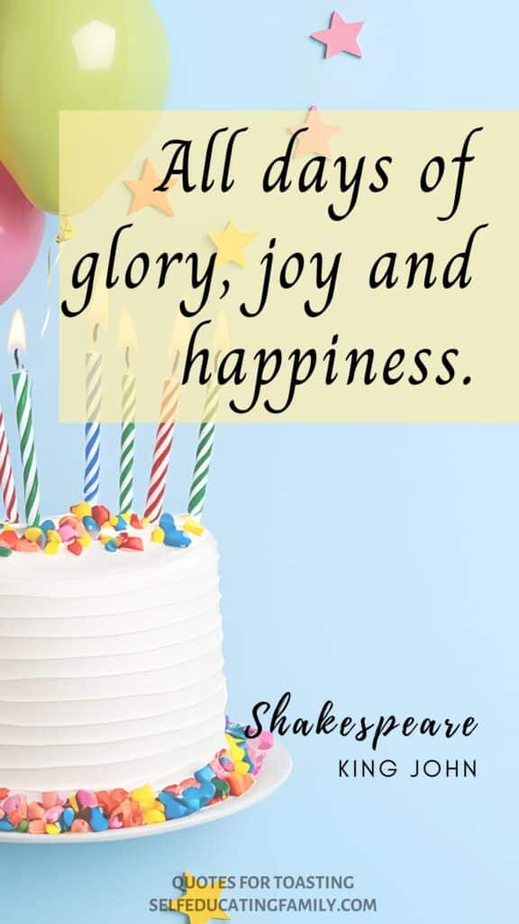 cake with Shakespeare quote