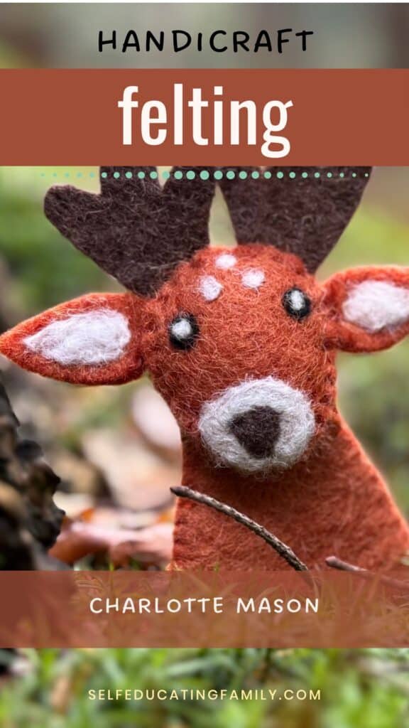cute felted deer handmade