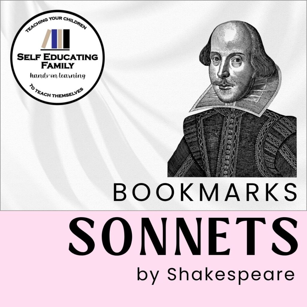 black and white line drawing of Shakespeare