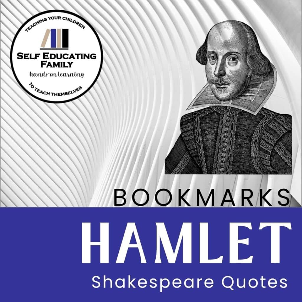 black and white line drawing of Shakespeare
