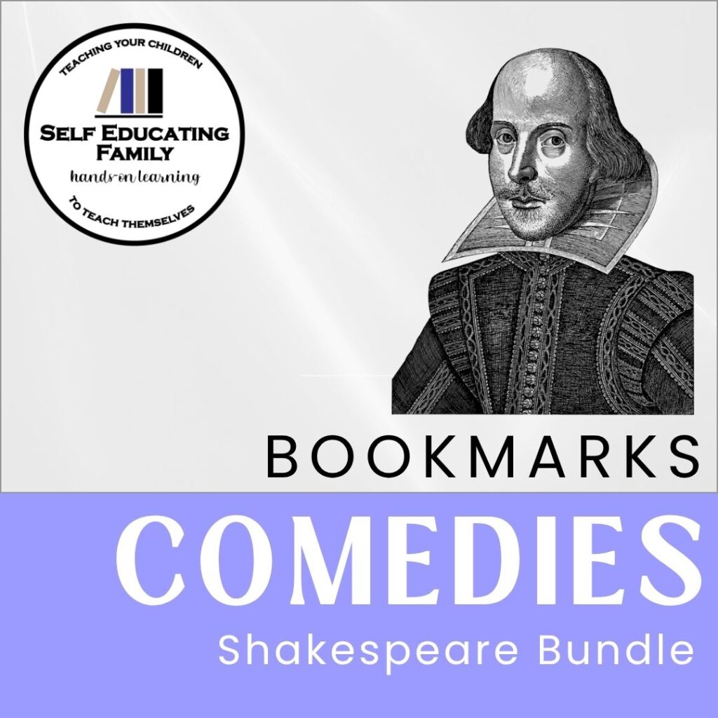 black and white line drawing of Shakespeare
